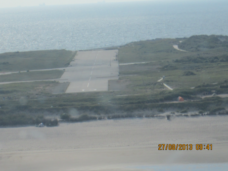 Anflug auf Helgoland